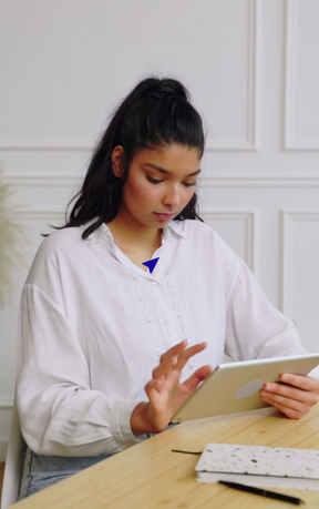 Woman with tablet